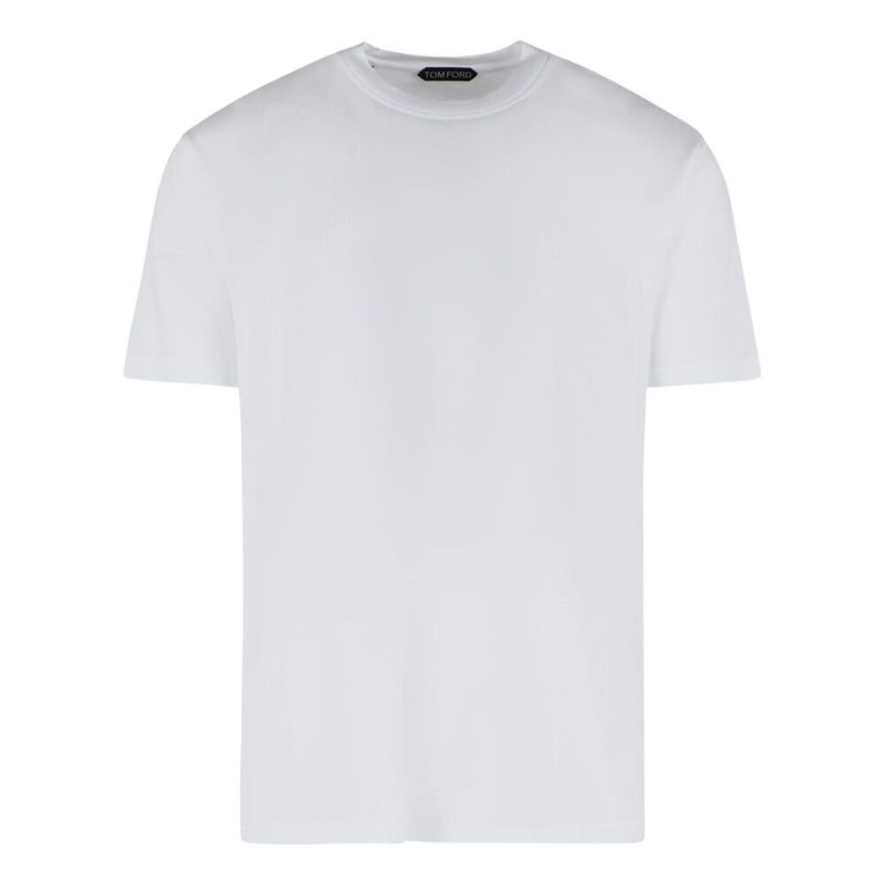 Tom Ford Lyocell And White Cotton T-Shirt Men